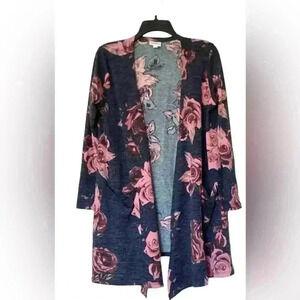 LulaRoe Floral Open Cardigan size Medium